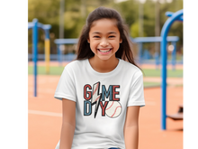 Load image into Gallery viewer, Baseball Game Day Youth T-shirt
