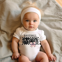 Load image into Gallery viewer, Baseball Retro Baby Onesie