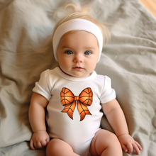 Load image into Gallery viewer, Basketball Bow Baby Onesie