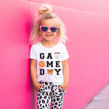 Load image into Gallery viewer, Basketball Game Day Coquette Toddler Tee