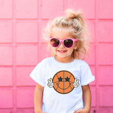 Load image into Gallery viewer, Basketball Smiley Face Toddler Tee