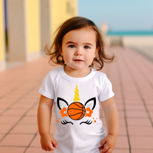 Load image into Gallery viewer, Basketball Unicorn Baby Tee