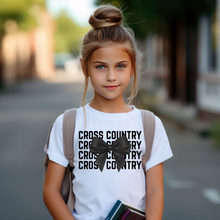 Load image into Gallery viewer, Cross Country Stacked Coquette Youth T-shirt
