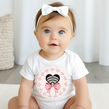 Load image into Gallery viewer, Lacrosse Toile Coquette Baby Onesie