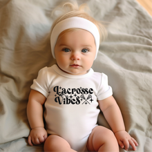 Load image into Gallery viewer, Lacrosse Vibes Baby Onesie