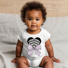 Load image into Gallery viewer, Lacrosse Heart Coquette Baby Onesie
