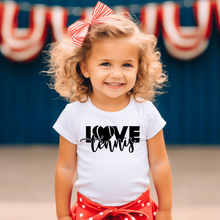 Load image into Gallery viewer, Love Tennis Toddler Tee