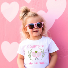 Load image into Gallery viewer, Pink Courtside Social Club Tennis Toddler Tee