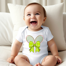 Load image into Gallery viewer, Tennis Bow Baby Onesie
