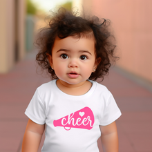 Load image into Gallery viewer, Cheer Megaphone Baby Tee