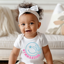 Load image into Gallery viewer, Gymnastics Smiley Face Baby Onesie