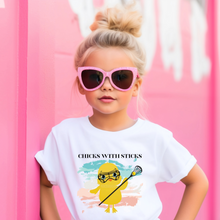 Load image into Gallery viewer, Chicks With Sticks Lacrosse Youth T-Shirt
