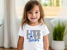 Load image into Gallery viewer, Live Love Swim Toddler Tee
