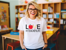 Load image into Gallery viewer, Love Teacher Life T-shirt