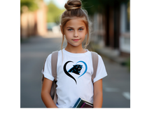 Load image into Gallery viewer, Panthers Heart Youth T-shirt(NFL)