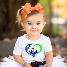 Load image into Gallery viewer, Seahawks Heart Baby Tee(NFL)