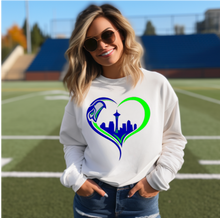 Load image into Gallery viewer, Seahawks Heart Sweatshirt(NFL)
