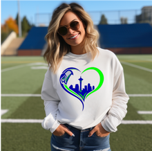 Load image into Gallery viewer, Seahawks Heart Sweatshirt(NFL)