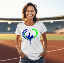 Load image into Gallery viewer, Seahawks Heart T-shirt(NFL)
