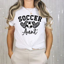 Load image into Gallery viewer, Soccer Aunt Heart T-shirt