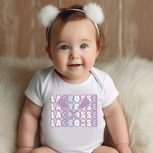 Load image into Gallery viewer, Lacrosse Stacked Baby Onesie