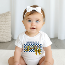 Load image into Gallery viewer, Softball Sister Coquette Baby Onesie