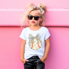 Load image into Gallery viewer, Glitter Softball Youth T-Shirt
