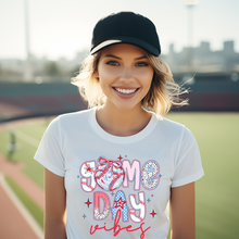Load image into Gallery viewer, Baseball Game Day Vibes T-shirt