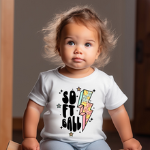 Load image into Gallery viewer, Softball Lightning Baby Tee
