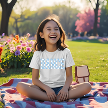 Load image into Gallery viewer, Blue Checkered Dance Youth T-shirt