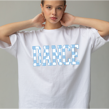 Load image into Gallery viewer, Blue Checkered Dance Teen T-shirt