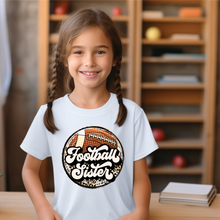 Load image into Gallery viewer, Football Sister Youth T-shirt