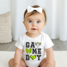 Load image into Gallery viewer, Spring Game Day Tennis Baby Onesie