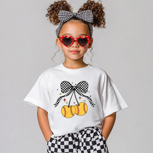 Load image into Gallery viewer, Softball Cherries Youth T-shirt