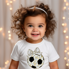 Load image into Gallery viewer, Soccer Brushstroke Coquette Baby Tee