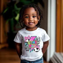 Load image into Gallery viewer, Colorful Game Day Soccer Baby Tee