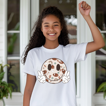Load image into Gallery viewer, Smiley Face Football Teen T-shirt