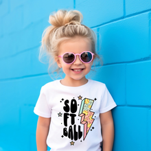 Load image into Gallery viewer, Softball Lightning Toddler Tee