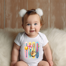 Load image into Gallery viewer, Softball Paintstroke Baby Onesie