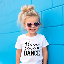 Load image into Gallery viewer, Live Love Dance Toddler Tee