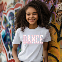 Load image into Gallery viewer, Pink Checkered Dance Teen T-shirt