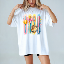 Load image into Gallery viewer, Softball Paintstroke Teen T-shirt