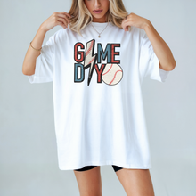 Load image into Gallery viewer, Baseball Lightning Game Day Teen T-shirt