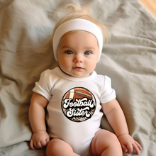 Load image into Gallery viewer, Football Sister Baby Onesie