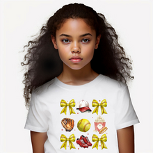 Load image into Gallery viewer, Softball Coquette Youth T-Shirt