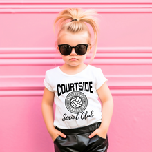 Load image into Gallery viewer, Courtside Volleyball Social Club Baby Tee