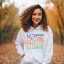 Load image into Gallery viewer, Multicolor Wave Lacrosse Hoodie