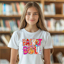 Load image into Gallery viewer, Colorful Basketball Teen T-shirt