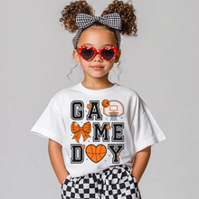Load image into Gallery viewer, Game Day Black Basketball Youth T-shirt