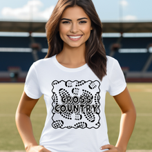 Load image into Gallery viewer, Cross Country Shoe Print T-shirt
